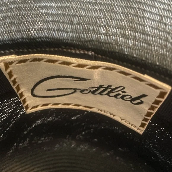 Vintage 1960s Gottliebs Navy Straw Hat - Picture 5 of 10